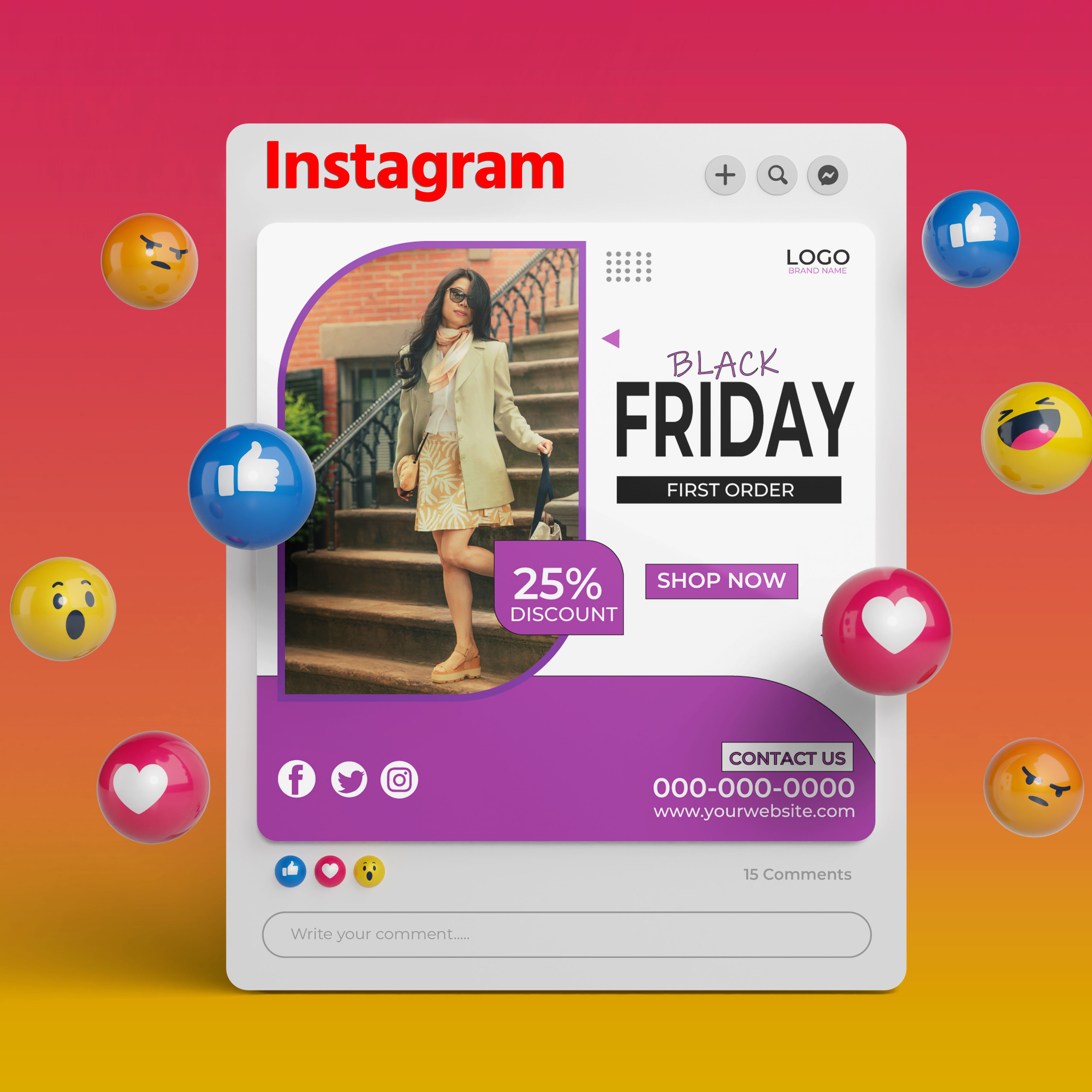 Example of Fashion Sale Social Media Post Design