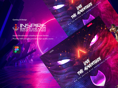 Inspire - Gaming UI Design - Figma app landing page shahnajparvin77 ui ui design uiux web design website design