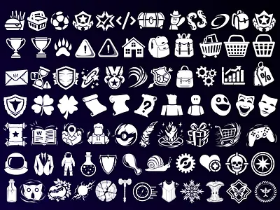 flat white icons graphic design