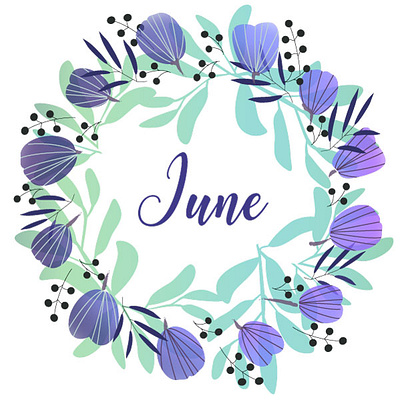 JHoff June Calendar Page art calendar design graphic design illustration mockup vector