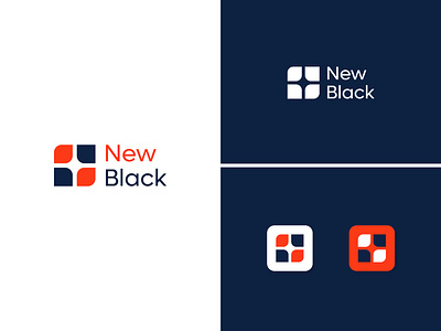 New Black Brand Logo apparel black branding graphic design illustration initial lettermark logo minimal monogram new symbol urban vector