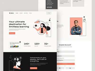 Education Landing Page academic landing page e courses e learning education education landing page landing page online courses online learning school landing page tutor