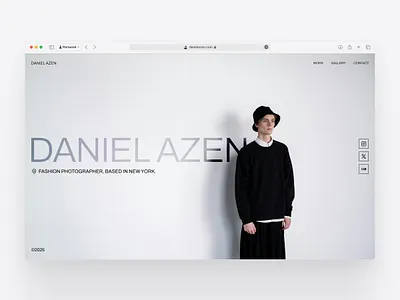 Fashion Photographer Portfolio Website | Daniel Azen app design branding fashion fashion photographer fashion photographer website fashion website landing page minimal minimal portfolio design photographer portfolio portfolio design portfolio website portfolio website ui ui ui design website design