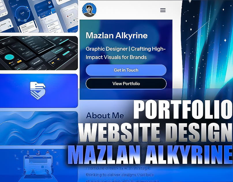 Mazlan Alkyrine - Portfolio Web Design adobe xd branding clean design creative portfolio figma graphic design landing page landing page design modern design personal portfolio portfolio design responsive design ui design ui ux design user experience user interface ux design web design website design website inspiration