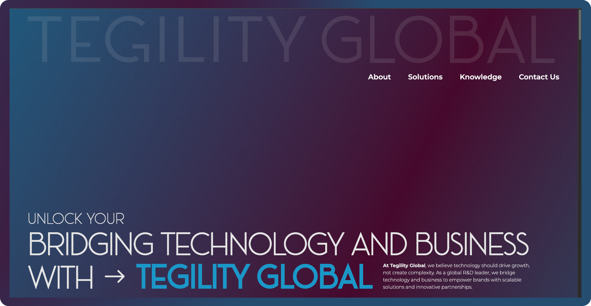 Tegility Global animation gsap