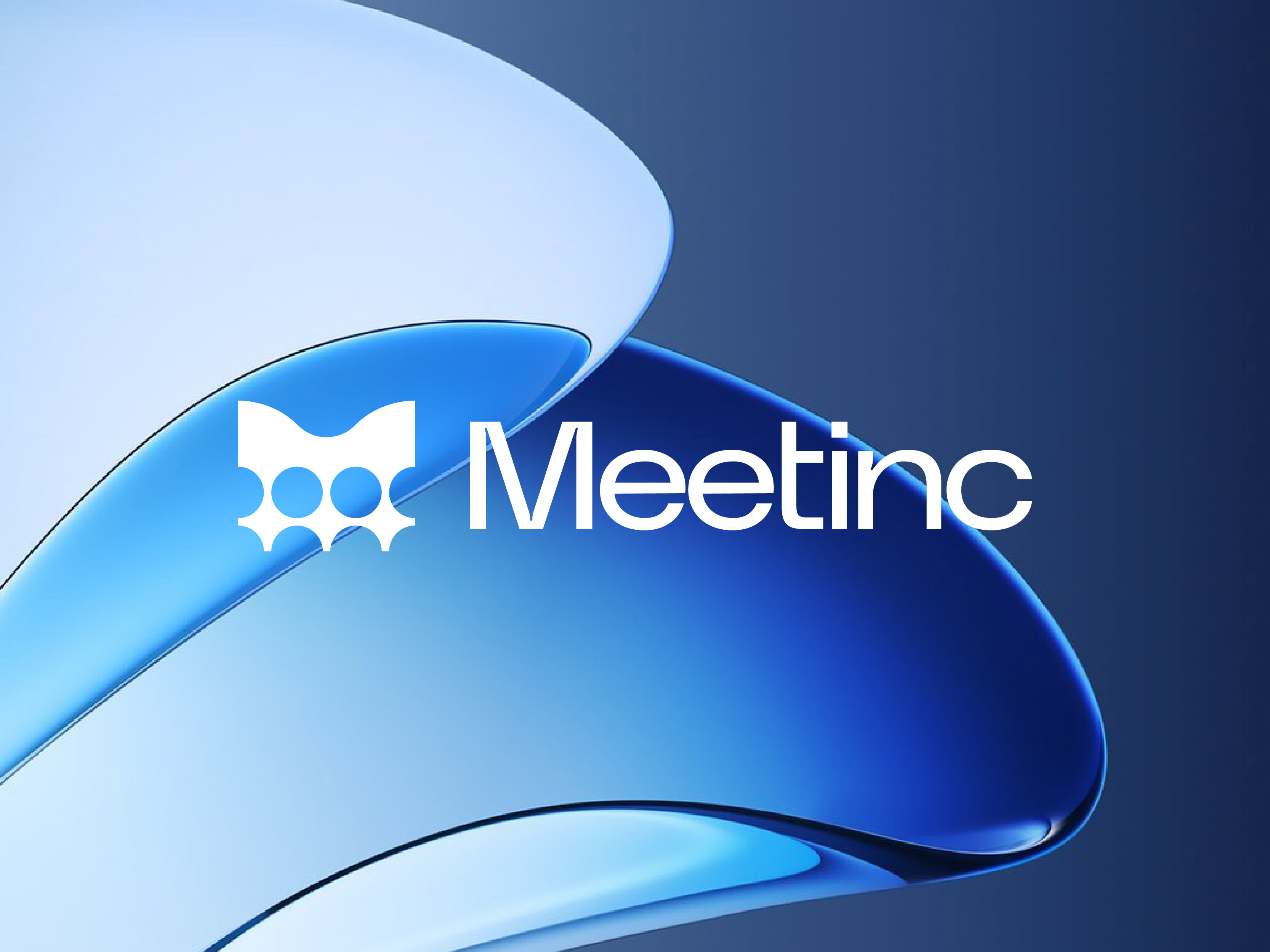 Meetinc Logo Design app icon brand identity branding creative design graphic design hire icon identity job logo logomark m logo meeting modern logo monogram people time less