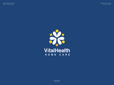 Vital Health Homecare Logo Design adobe illustrator brand identity brand logo branding guidelines branding mockup custom logo dribbble heart logo home care logo logo design logo design branding logo designer logo presentation logomark logos logotype marufiam modern logo visual identity