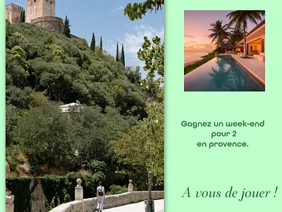 Promotion pou un séjour en Provence graphic design