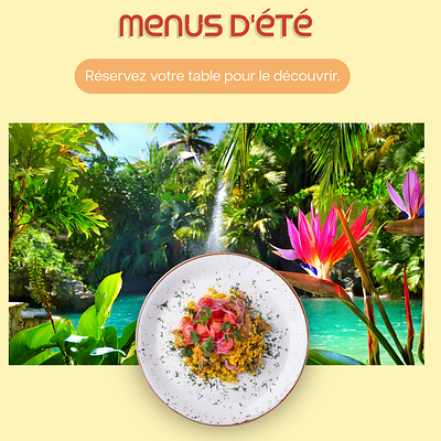 Promotion pour un restaurant graphic design
