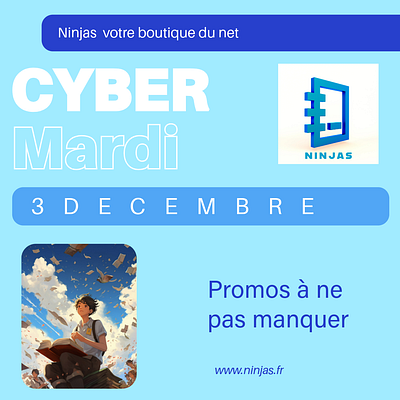 Publicité d'une boutique informatique en ligne graphic design