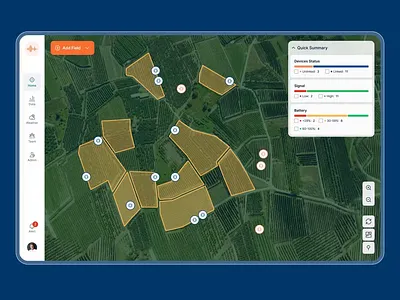 Heatmap UI in action - FarmSense app . agritech drylikov fieldmonitoring heatmapui mobileapp smartfarming