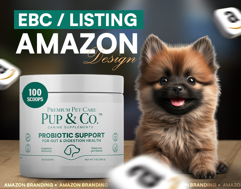 Dog Probiotic Support// Amazon Listing Images & EBC acontent amazon amazon ebc amazondesign branding ebc graphic design graphic designing graphicdesign listingimages photoshop
