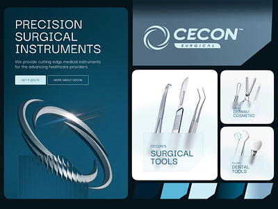 CECON Surgical / Medical Equipment - UI/UX & Branding branding design graphic design logo ui ux
