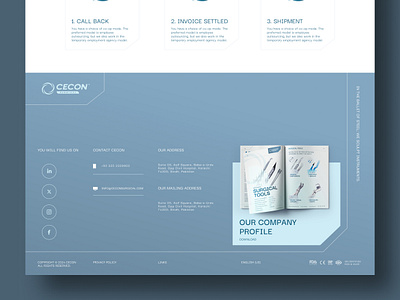 CECON Surgical / Medical Equipment - UI/UX & Branding branding design footer design graphic design logo medical web site ui ux web design