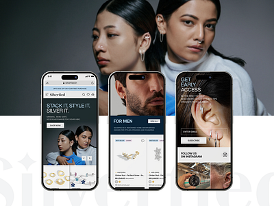 Silverfied || Mobile UI Design aboxagency design e commerce design graphic design jewelry mobile first design mobile ui product ux responsive responsive ui shopify silver ui uiux ux webdevelopment