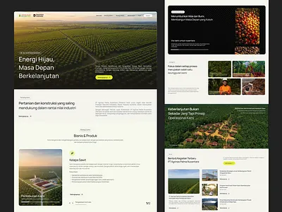 Landing Page Agriculture Company Website Design agriculturedesign corporatewebsite greenenergy landingpage modernwebsite websiteconcept