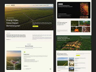 Landing Page Agriculture Company Website Design agriculturedesign corporatewebsite greenenergy landingpage modernwebsite websiteconcept