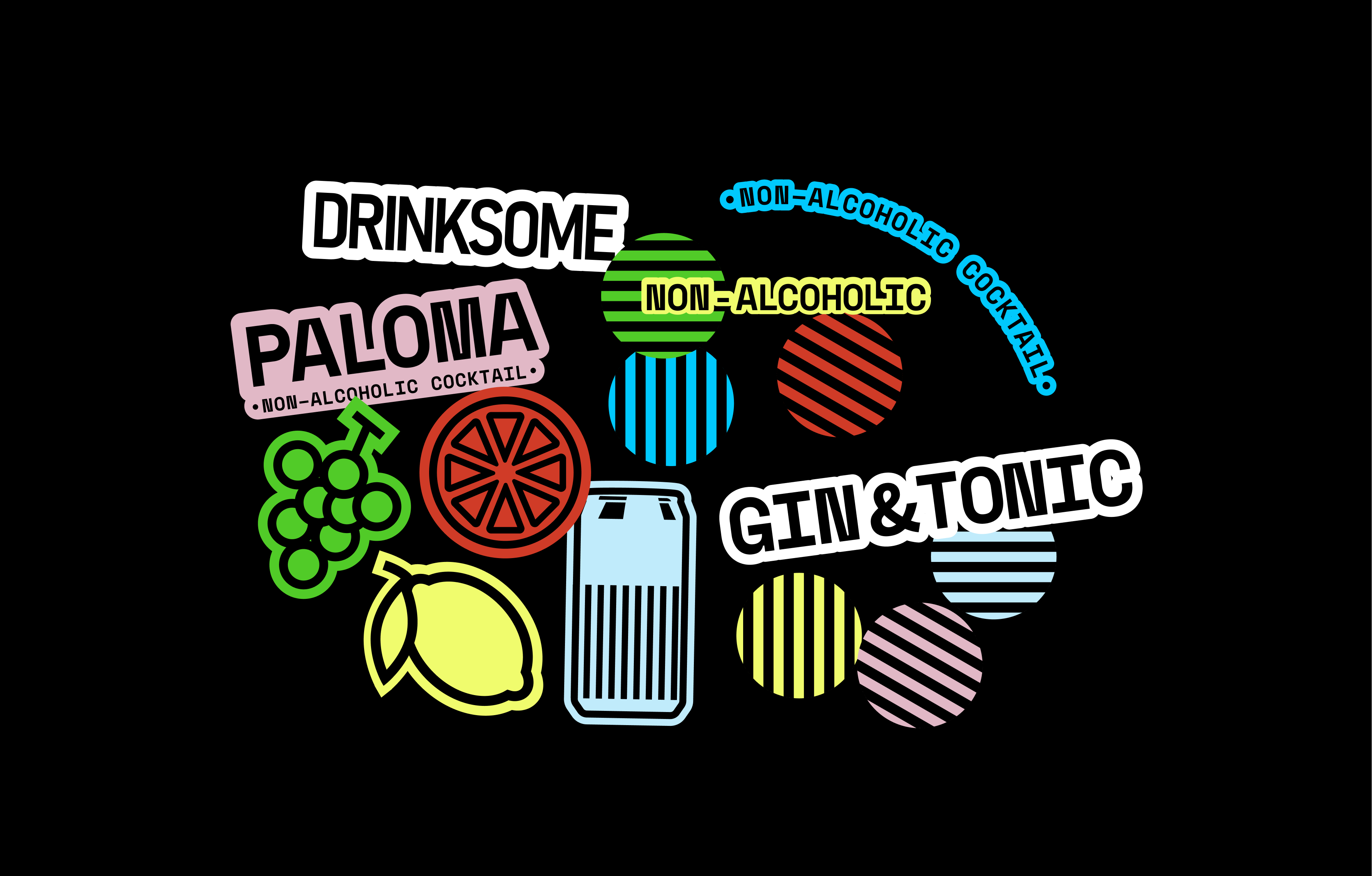 DRINKSOME / Packaging design / 2025 branding communication concept design digital drink drinks graphic design identity illustration packaging poster type vector