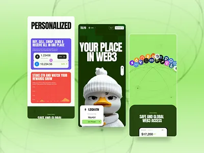 Crypto Exchange & Staking App Design app design bitcoin blockchain crypto crypto app crypto wallet defi ethereum figma finance fintech green ui interface mobile ui product design staking ui design ux design wallet web3