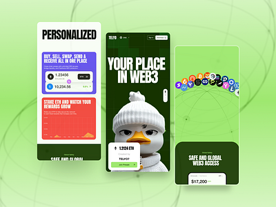 Crypto Exchange & Staking App Design app design bitcoin blockchain crypto crypto app crypto wallet defi ethereum figma finance fintech green ui interface mobile ui product design staking ui design ux design wallet web3