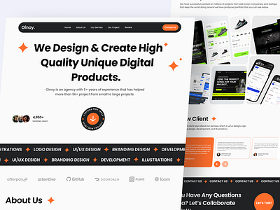 Oinoy - Creative Digital Agency agency branding design company creative digital agency development home illustrations landing page landing page agency logo design oinoy preview startup studio ui ux website agency
