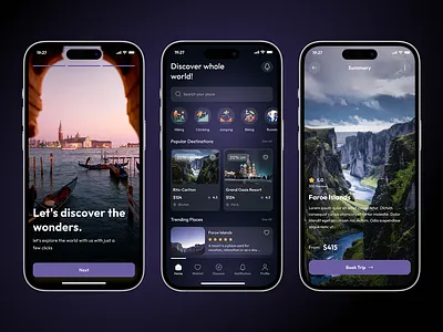 Triplo - Travel App Design Concept app app design booking app illustration ios mobile app tour travel travel app travel app design travel app ui travel booking travel design travel ui travel ui design trip ui ui design