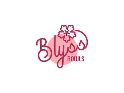 Blyss bowls / Logo design acai bowl branding flower graphic design hawaii healthy icon logo logotype minimalist modern vector