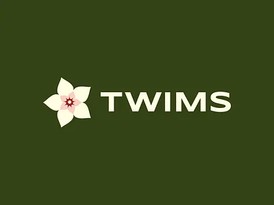 Twims / Logo design branding bud chamomile clothing store flower shop geometric hoya flower illustration logo logotype rose