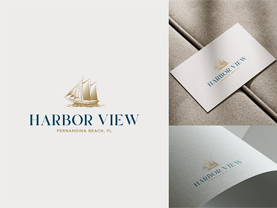 Harbor View - Classic Nautical Identity branding design graphic design illutration logo logo branding logo design modern logo vintage logo