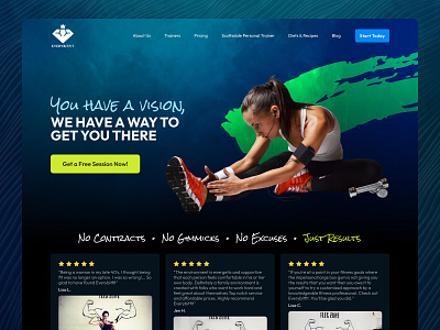 Private Fitness Studio Website UX/UI fitnesux graphicdesign personaltraining webdesign websitedesign