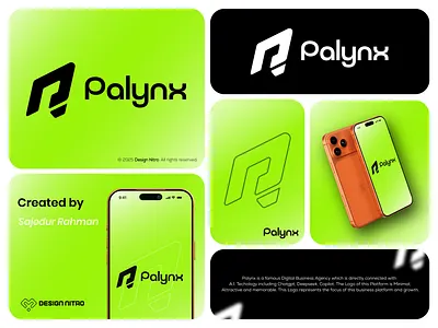 Palynx - A Digital Business Platform (Concept) agency logo brand guidelines brand identity branding design digital agency logo digital marketing graphic design it logo logo logo design minimal logo tech logo