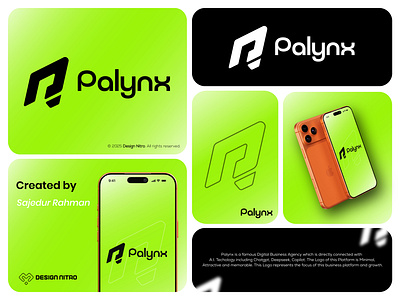 Palynx - A Digital Business Platform (Concept) agency logo brand guidelines brand identity branding design digital agency logo digital marketing graphic design it logo logo logo design minimal logo tech logo