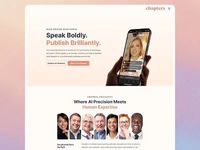 AI-Assisted Book Publishing Platform Website design artificialintelligence authorplatform ui uidesign ux uxdesign webdesign websitedesign