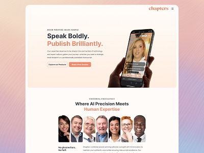 AI-Assisted Book Publishing Platform Website design artificialintelligence authorplatform ui uidesign ux uxdesign webdesign websitedesign