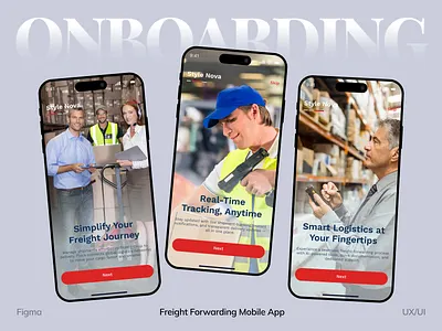 Smart Logistics & Freight Tracking App Onboarding UI Design app design concept app onboarding screen clean ui figma design freight forwarding app logistics app minimal design mobile app design mobile ui mobile ux modern ui design onboarding ui onboarding ux product design responsive app design shipment tracking app ui inspiration ui ux design user experience user interface design