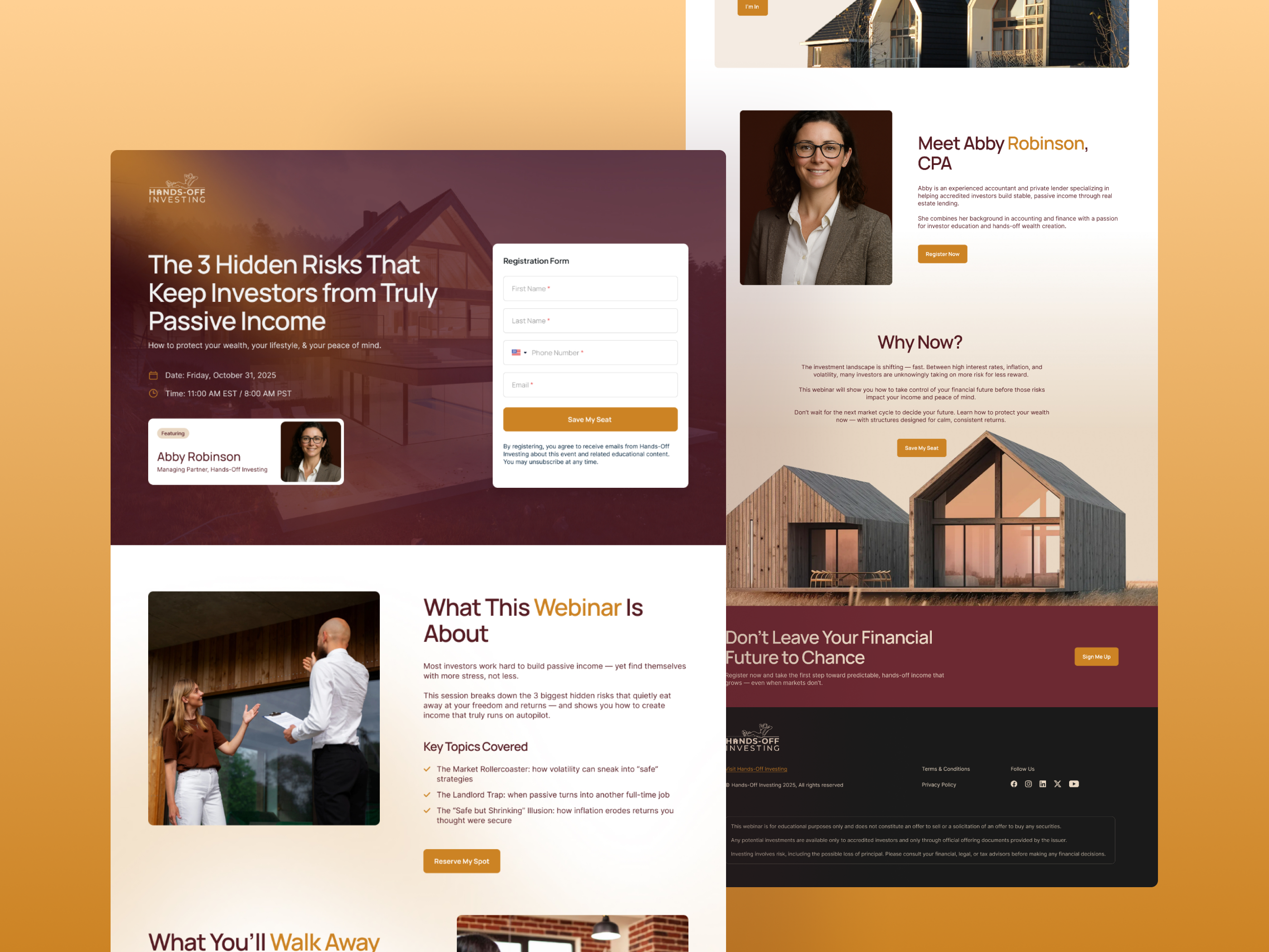 Hands-Off Investing — Clean & Modern Landing Page Design dashboard design design system fintech graphic design hero section design homepage design investing platform landing page minimal ui minimalist design modern design page design professional design responsive layout sleek ui typography ui design web design web interface webdesign