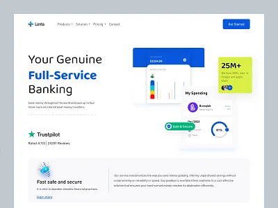 Banking Services bankingplatform cleanui dashboarddesign financeui financialservices fintech landingpage modernui productdesign saasdesign uidesign userexperience uxdesign webdesign website