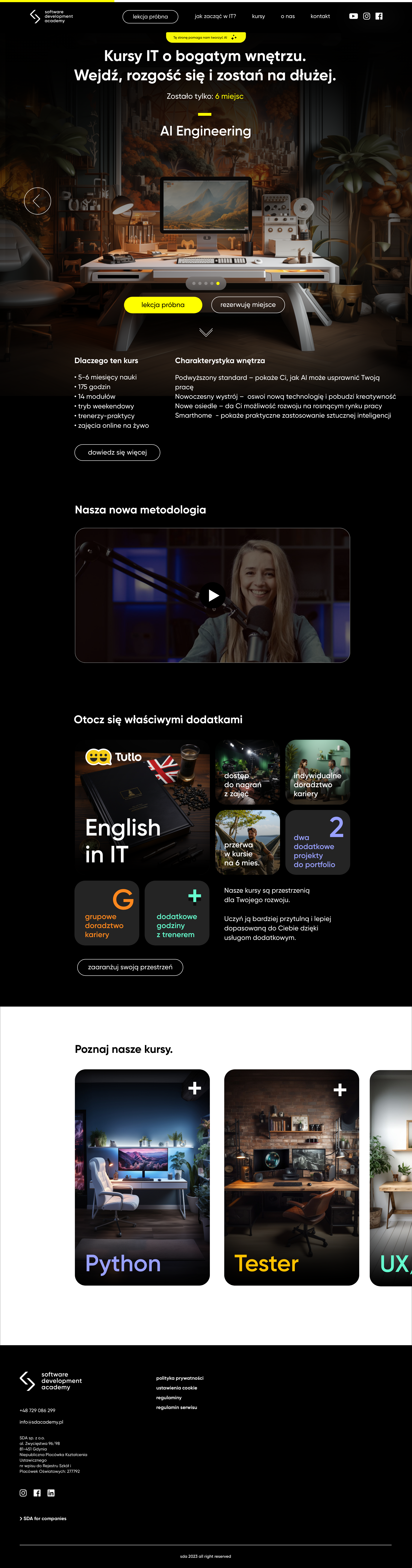 SDA Rooms – AI Engineering ai graphic design ui websiite