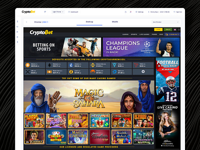 White Label Crypto Casino SaaS UX/UI blockchain cryptocasino fintech igaming platformdesign saas saasplatform ui uidesing ux whitelabel