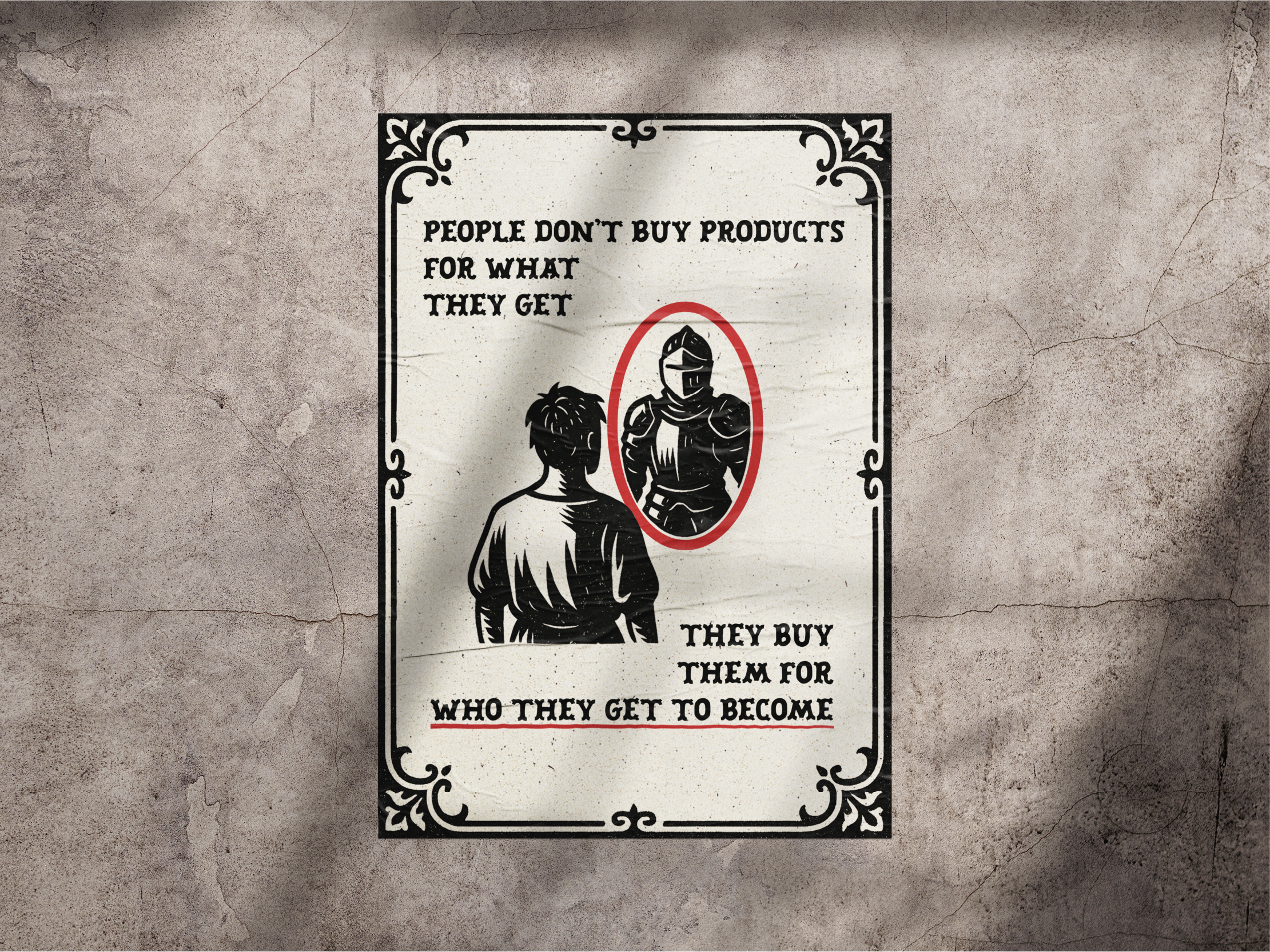 Man in the Mirror Poster brand design branding colorful dark design dnd dragon graphic design illustration knight logo medieval mockup poster story storytelling vector