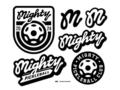Pickleball Logo Pack | MIGHTY TEAM branding design esport esportlogo gaming graphic design illustration logo mascot mighty pickleball pickleball club pickleball team sports sports logo team team logo