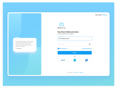 Login UI Design / FinTech SaaS loginscreen saas saasui signinui uidesign uxdesign