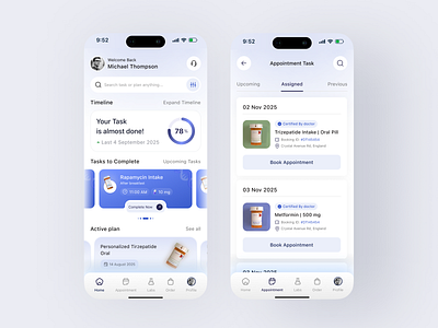 Telehealth Mobile App UI Design app moible app telehealth ui uiux ux