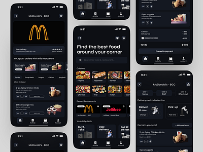 Food App - Mobile App Design design food app illustration mobile app ui ui design ux