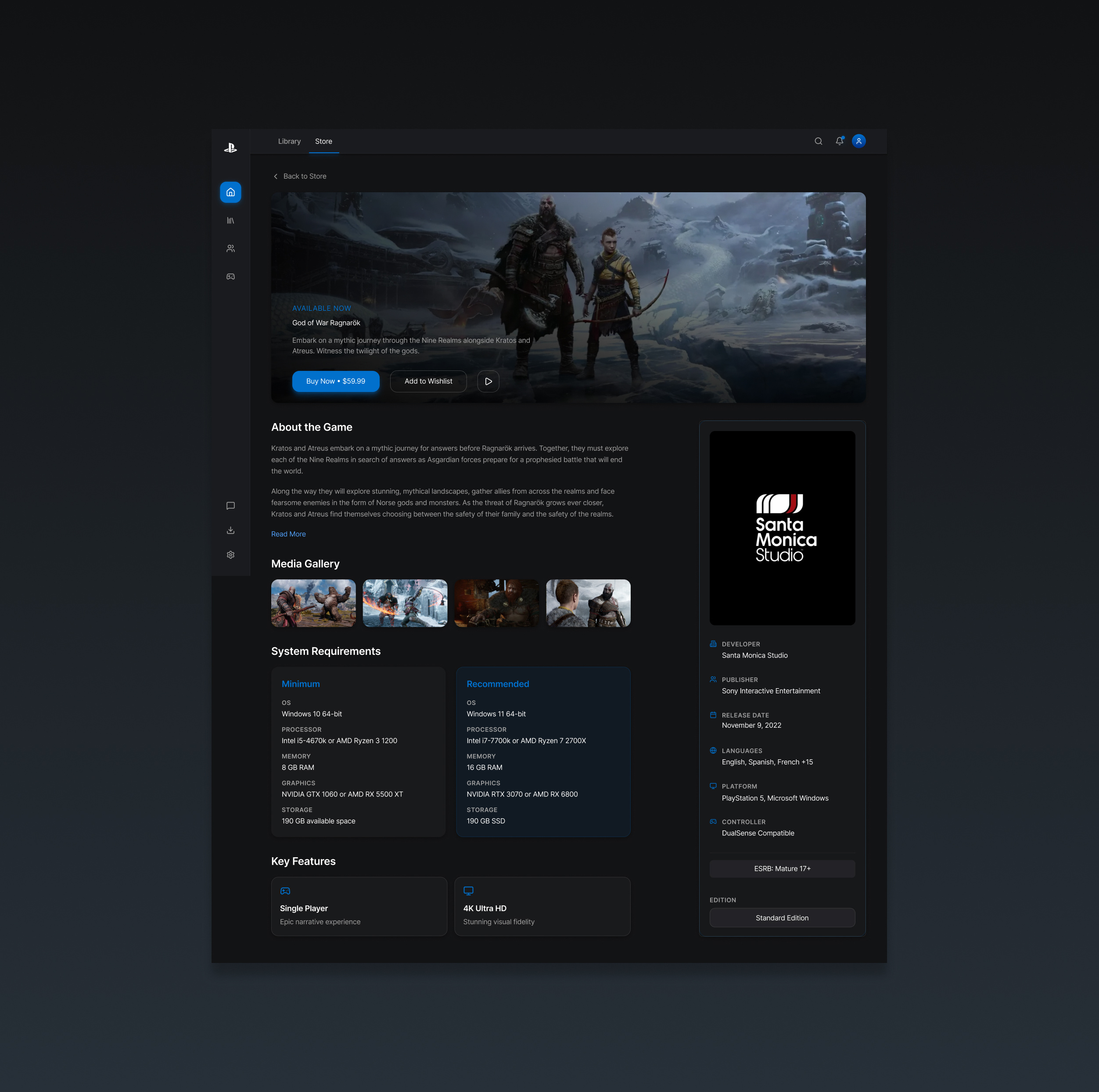 PlayStation PC Launcher UI/UX Concept by Gabriel Braga on Dribbble