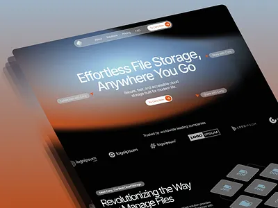 Effortless Cloud Storage UI 3d animation branding crm dashboard design figma graphic design illustration logo motion graphics saas typography ui ux vector web development webflow website wordpress