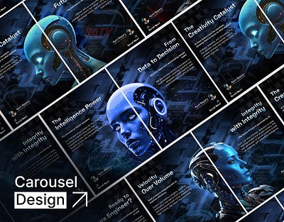 Carousel Design for Core Concepts of AI in SaaS. ai add design ai poster design branding carousel carousel ads carousel design carousel post graphic design instagram carousel poster design saas saas carousel design social media post social media post design ui visual design visual identity