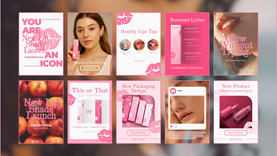 Ophie Lip Oil Instagram Post Set aesthetic instagram layouts beauty brand instagram beauty business templates beauty carousel design beauty education slides beauty influencer templates beauty shop marketing beauty social posts cosmetic product promo cute beauty brand elegant feed graphics feed design modern feminine feed aesthetic lifestyle feminine creative light neutral design minimal feminine graphics neutral social media product highlight posts skincare marketing visuals soft brand posts