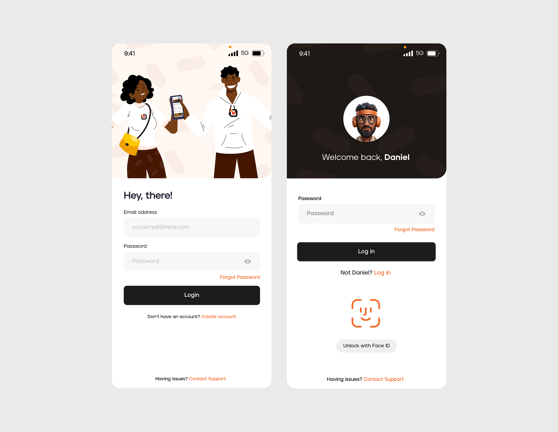 Login Screens app design app ui fintech fintech app fintech onboarding login login screen onboarding onboarding screen sign in sign in screen ui uiux welcome screen
