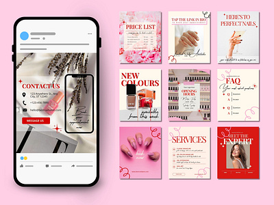Nail Tech Instagram Posts Design aesthetic neutral social beauty service instagram beauty template design brand content layout clean salon feed elegant feed aesthetic feminine beauty marketing instagram carousel beauty manicure business posts minimal cute graphics modern girly business nail artist promo nail business content nail salon social set pastel neat layouts polish brand marketing salon creatives posts salon pricing posts small beauty business visuals soft feminine palette